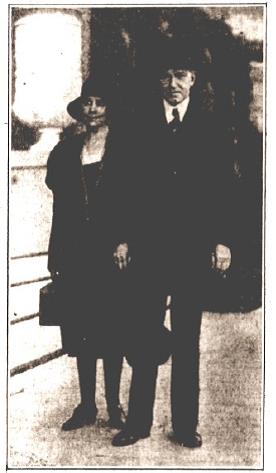 The Coolidges arrive in St. Petersburg, January 8, 1930. Coolidge addressed the 200 delegates convened at the Vinoy Hotel on the "Economics of Life Insurance," January 9, carried at 9:30PM on WJZ out of New York and WBZ out of Boston. It was the first time Coolidge spoke publicly after the Presidency. 