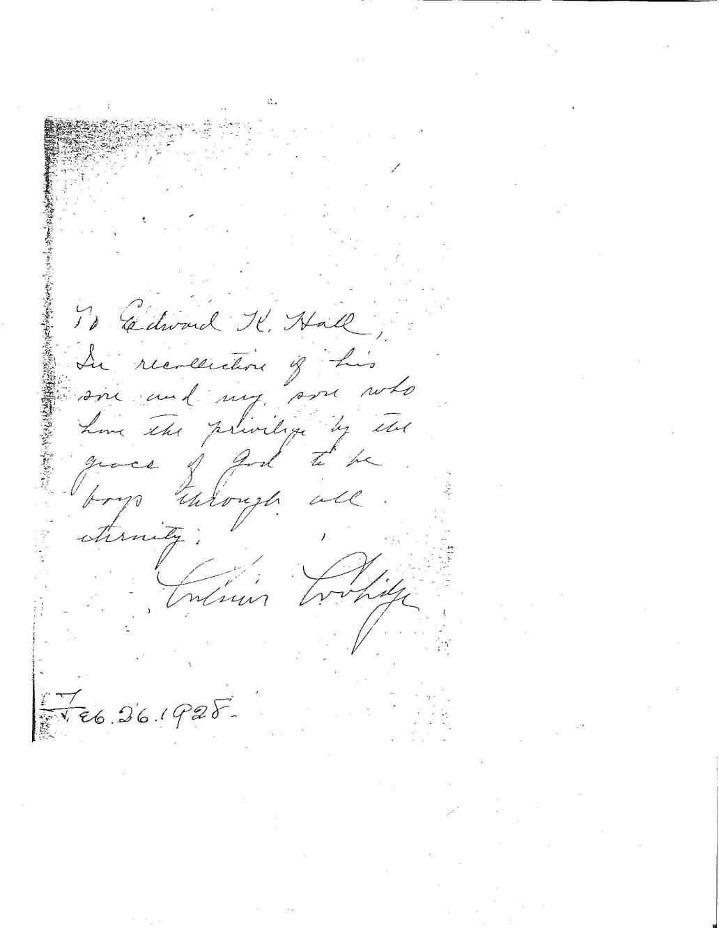 CC to Ed Hall 1928