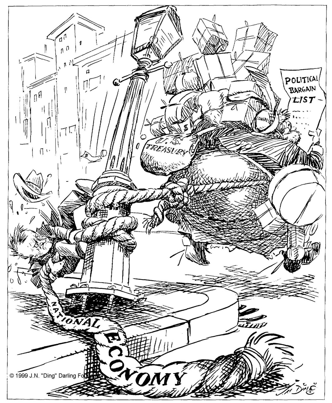 "What Every Head of the Household Can Appreciate" by "Ding" Darling, Des Moines Register, May 18, 1924.
