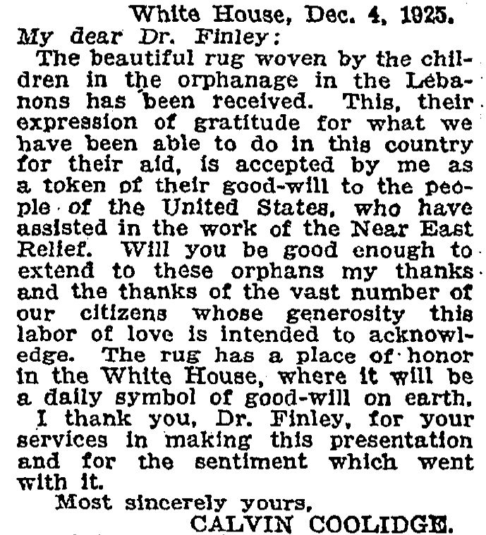 Reprinted in the New York Times, December 4, 1925. Courtesy of the NYT Archives. 