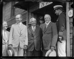 President Coolidge at Camp Devens with friend and political lieutenant, William M. Butler, also of Massachusetts. 