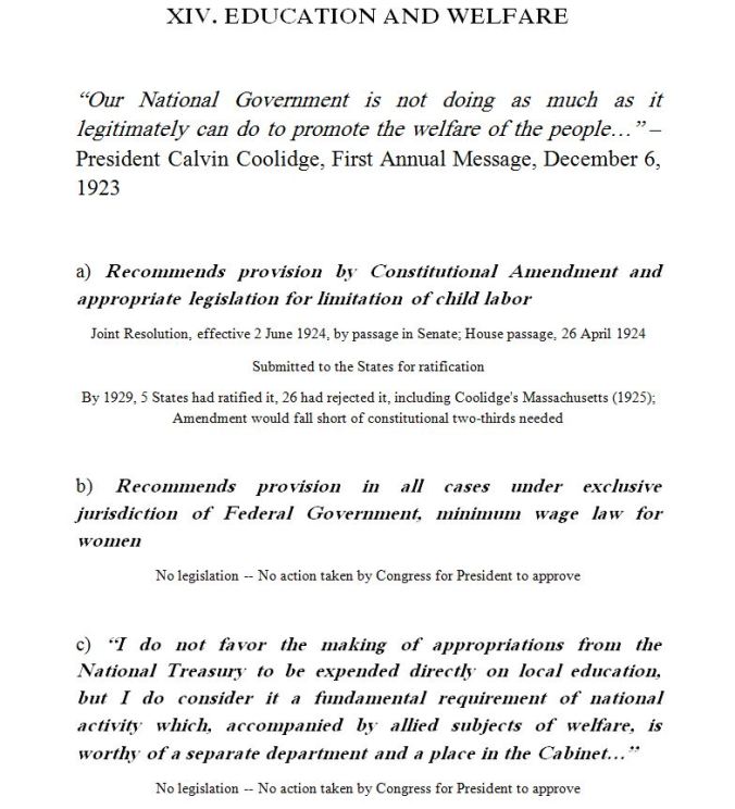 Education and Welfare