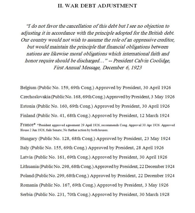 War Debt Readjustment